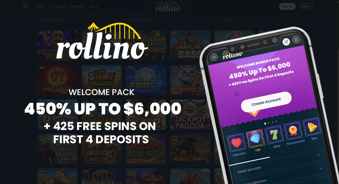 Rollino Casino App Screenshot